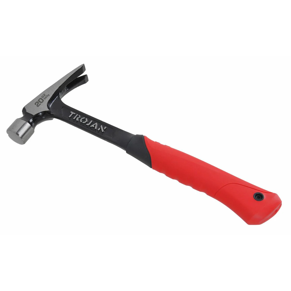 Trojan 20oz Framing Steel Hammer - Magnetic Nail Starter - Silver - Image 2