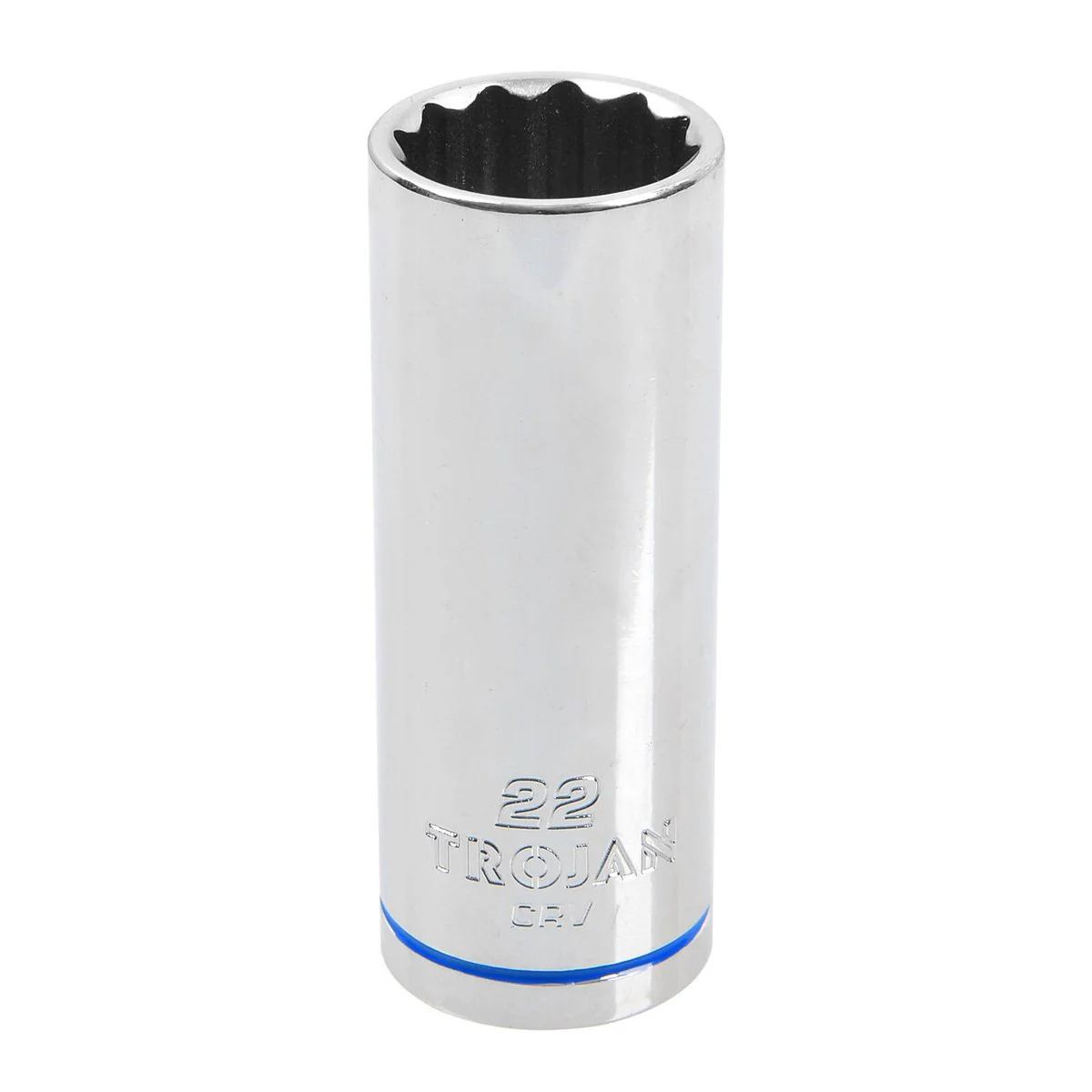 Trojan 22mm 1/2" Drive Deep Socket - Chrome Vanadium - Durable - 12 Point