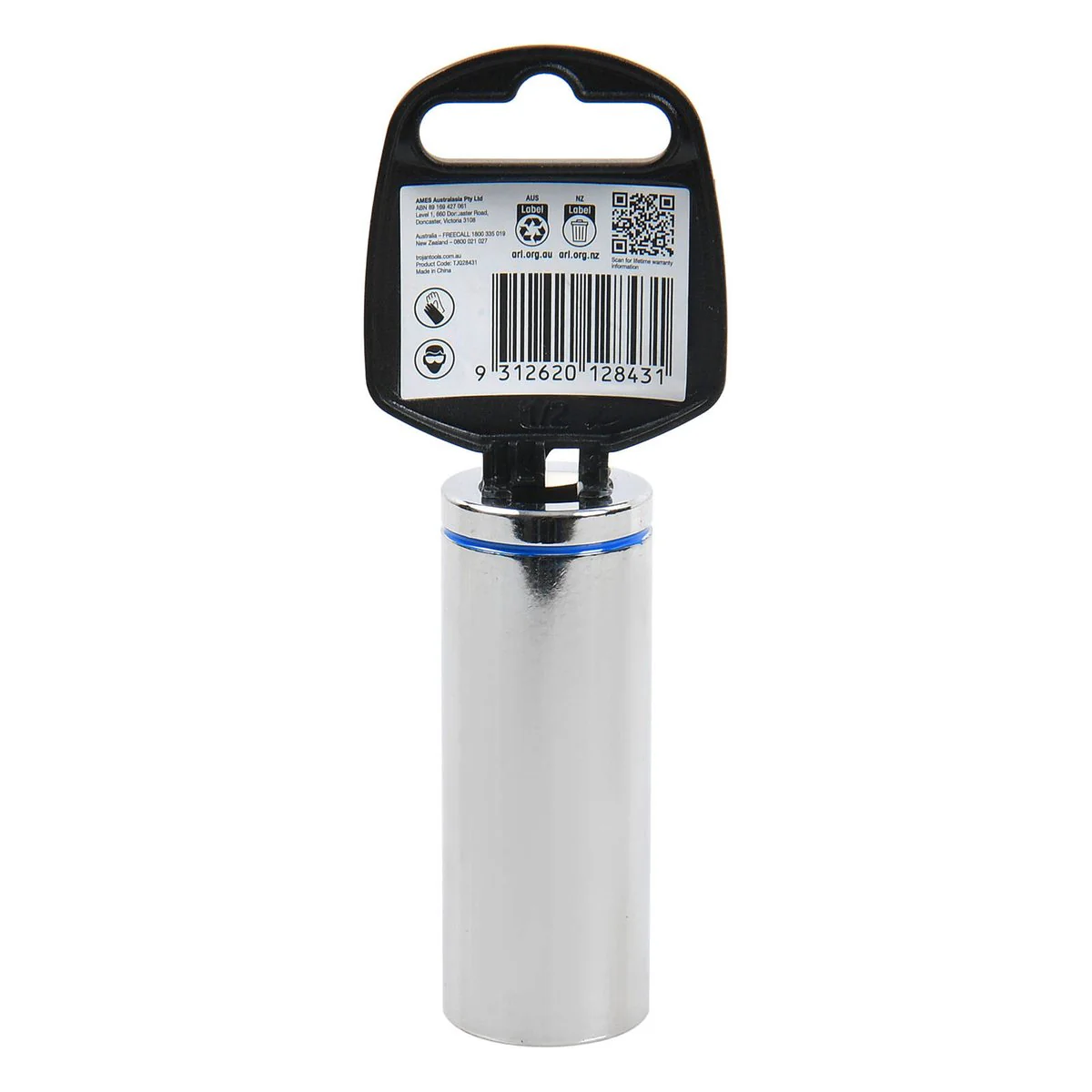 Trojan 22mm 1/2" Drive Deep Socket - Chrome Vanadium - Durable - 12 Point - Image 3