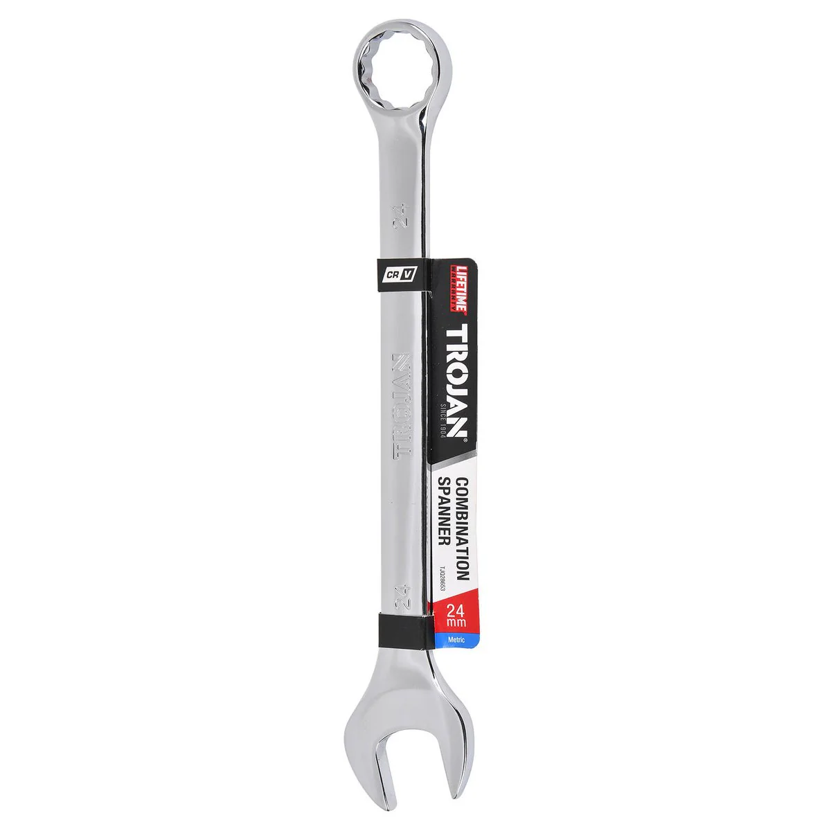 Trojan 24mm Combination Spanner - Polished Chrome Vanadium - High Torque - Image 2