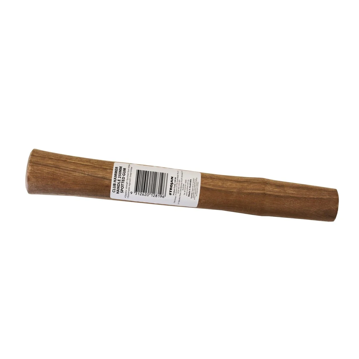 Trojan 250mm Mason Club Hammer Handle - Spotted Gum Timber - Durable