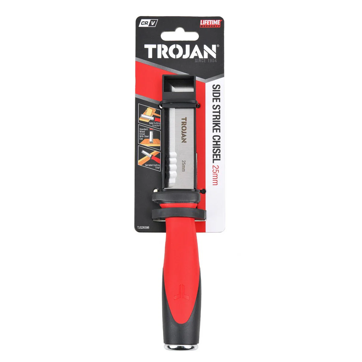Trojan 25mm Side Strike Chisel - Steel - Durable - Precision Cutting - Image 4