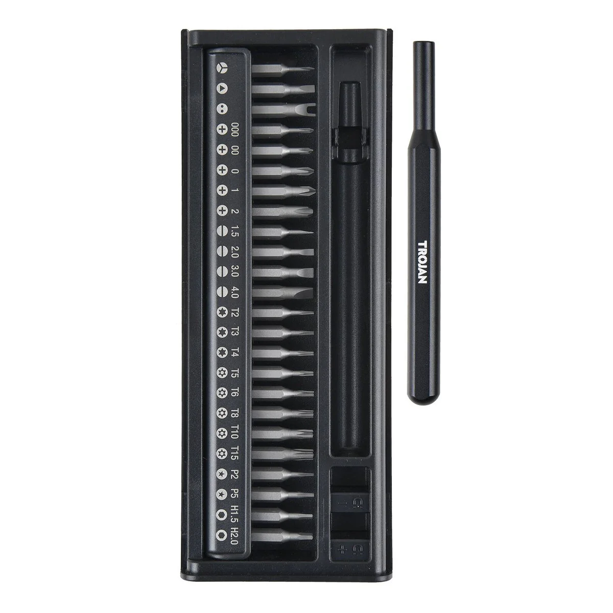 Trojan 25pce Precision Screwdriver Set - 21mm x 180mm x 72mm - Durable Storage Case - Image 2