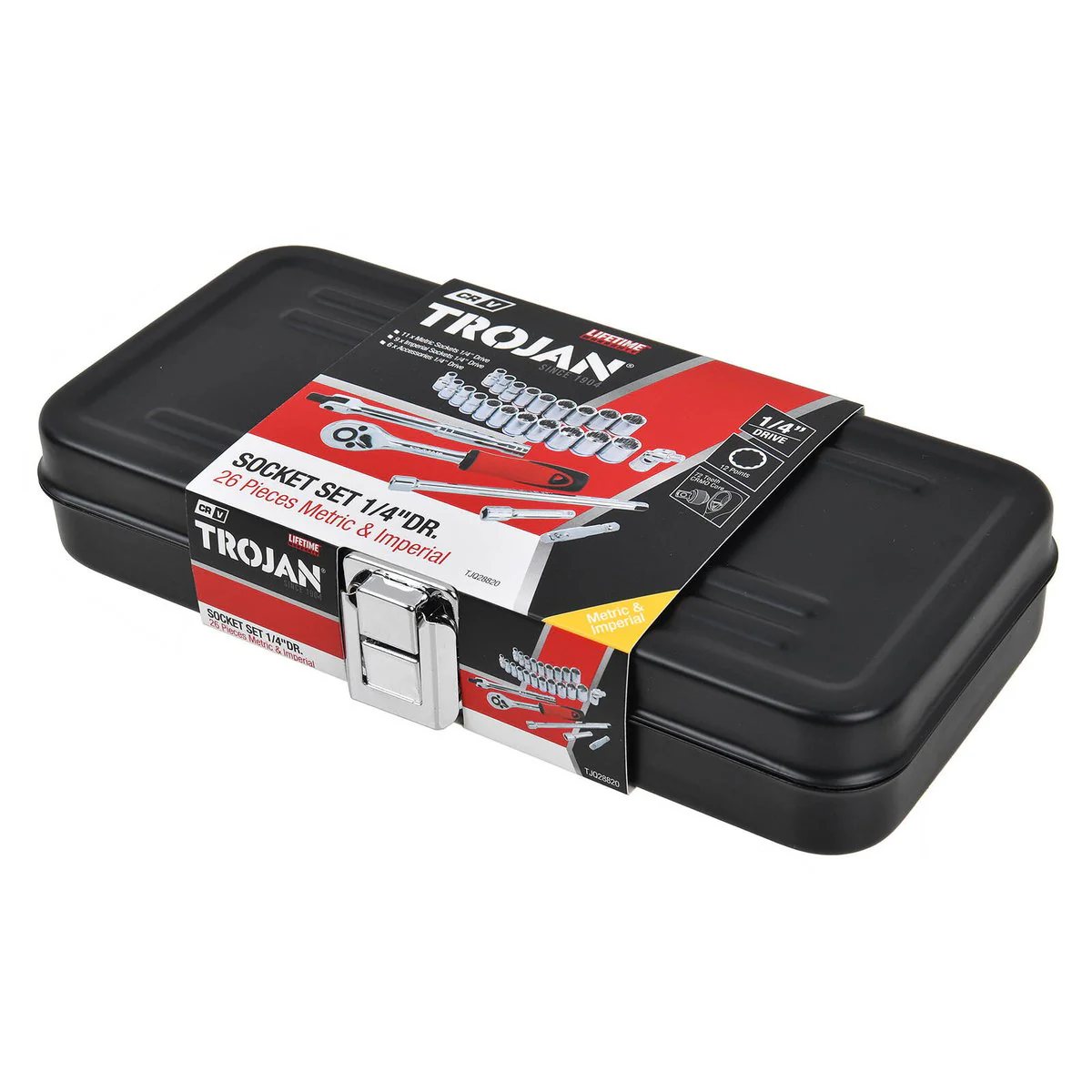 Trojan 26 Piece 1/4" Drive Socket Set - Metric & Imperial - Lifetime Warranty - Image 4