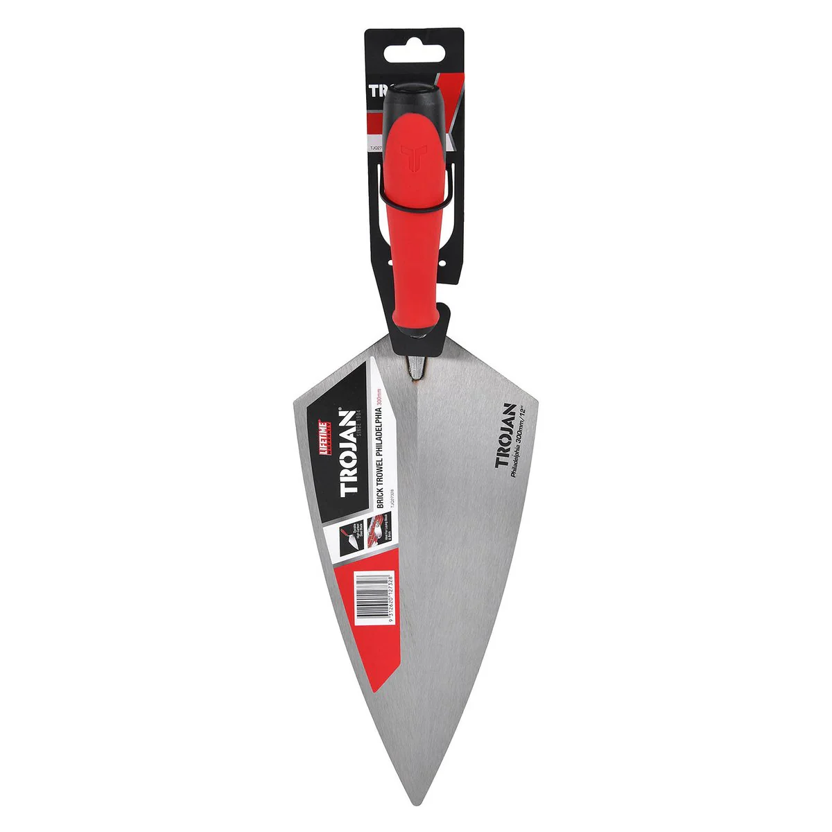 Trojan 300mm Philadelphia Brick Trowel - High Carbon Steel - Ergonomic Grip - Image 3