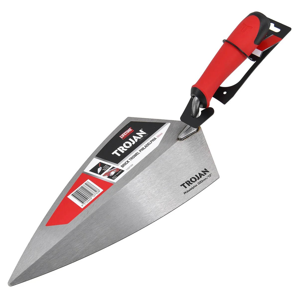 Trojan 300mm Philadelphia Brick Trowel - High Carbon Steel - Ergonomic Grip - Image 4