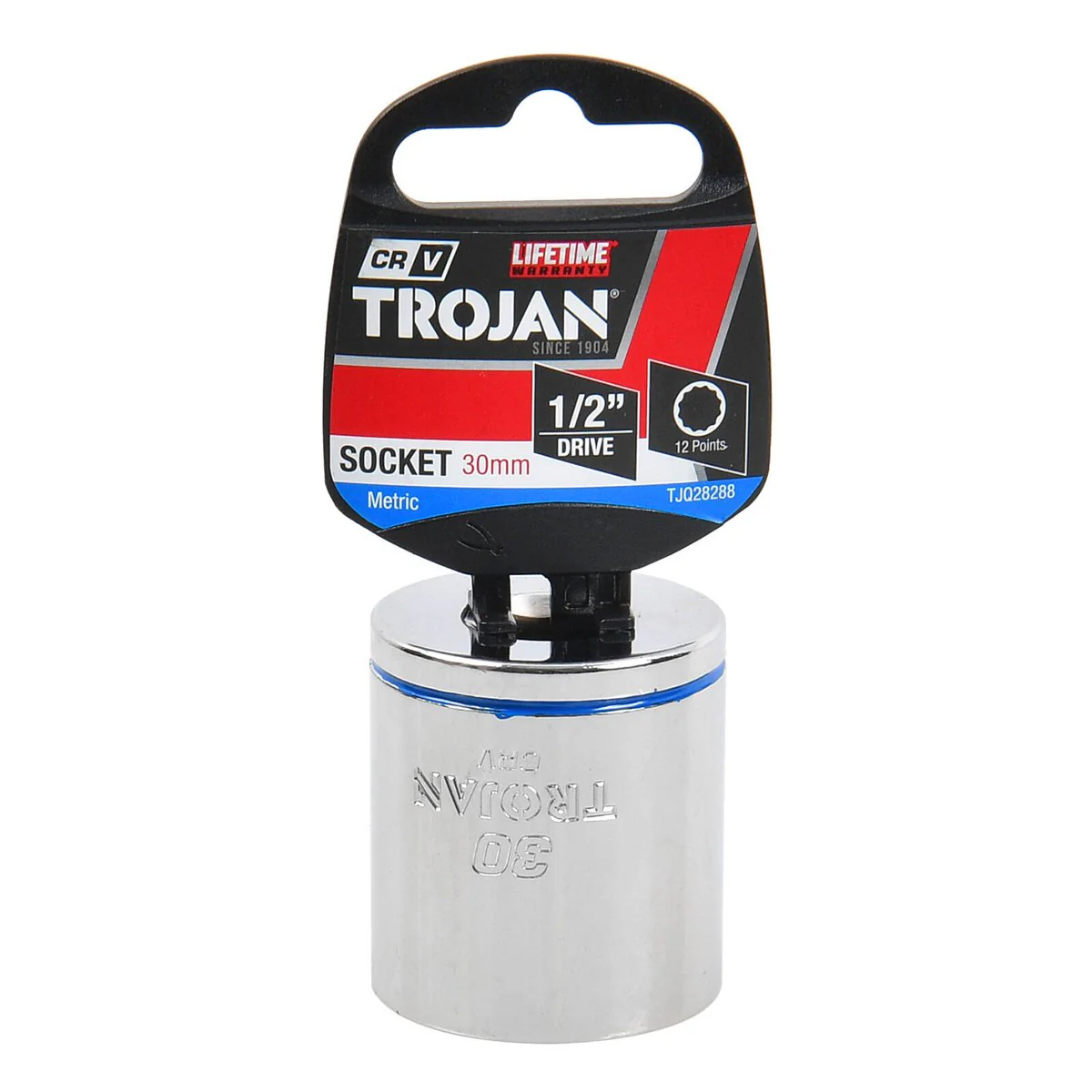 Trojan 30mm 1/2" Drive Loose Socket - Chrome Vanadium - Durable Design - Image 2