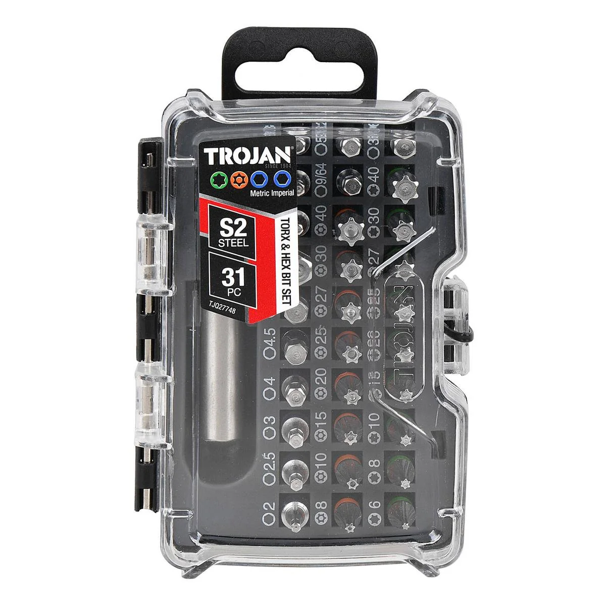 Trojan 31 Piece Torx and Hex Key Set - 60mm Extension Bar - Metric & Imperial