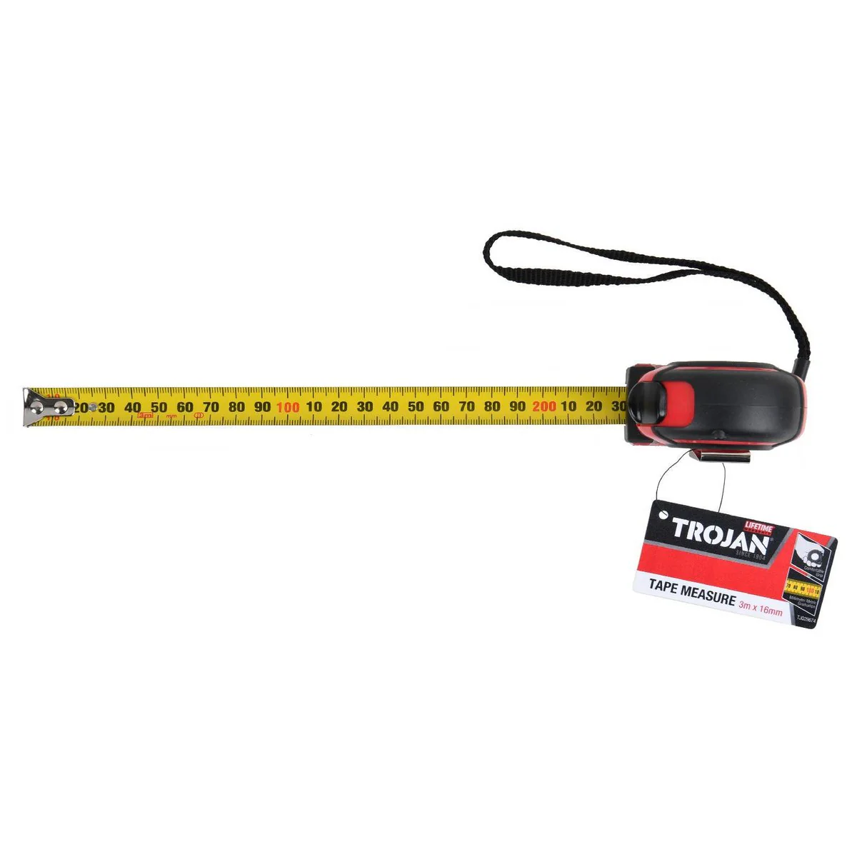 Trojan 3m Tape Measure - 3m Length - Accurate Millimeter Graduations - Durable - Image 4