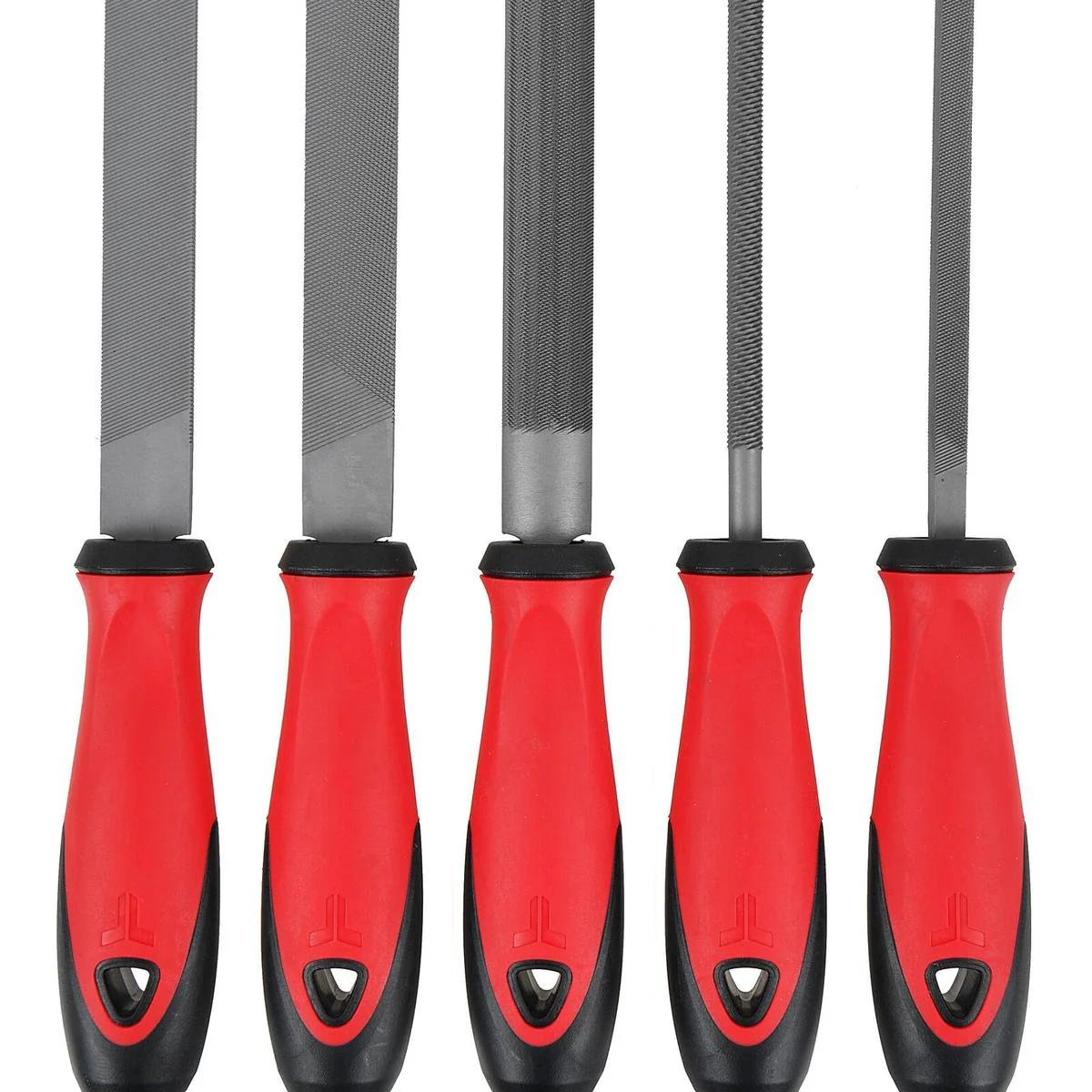 Trojan 5 Piece File Set - 200mm - Hardened Steel - Ergonomic Grip - Wood & Metal