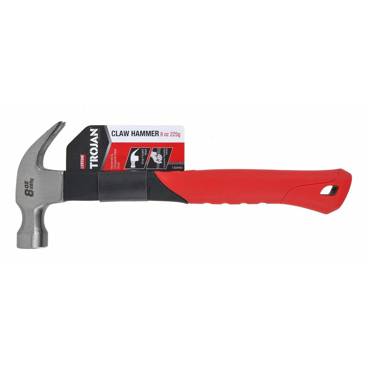 Trojan 8oz Fibreglass Claw Hammer - 225g - Durable & Ergonomic Design