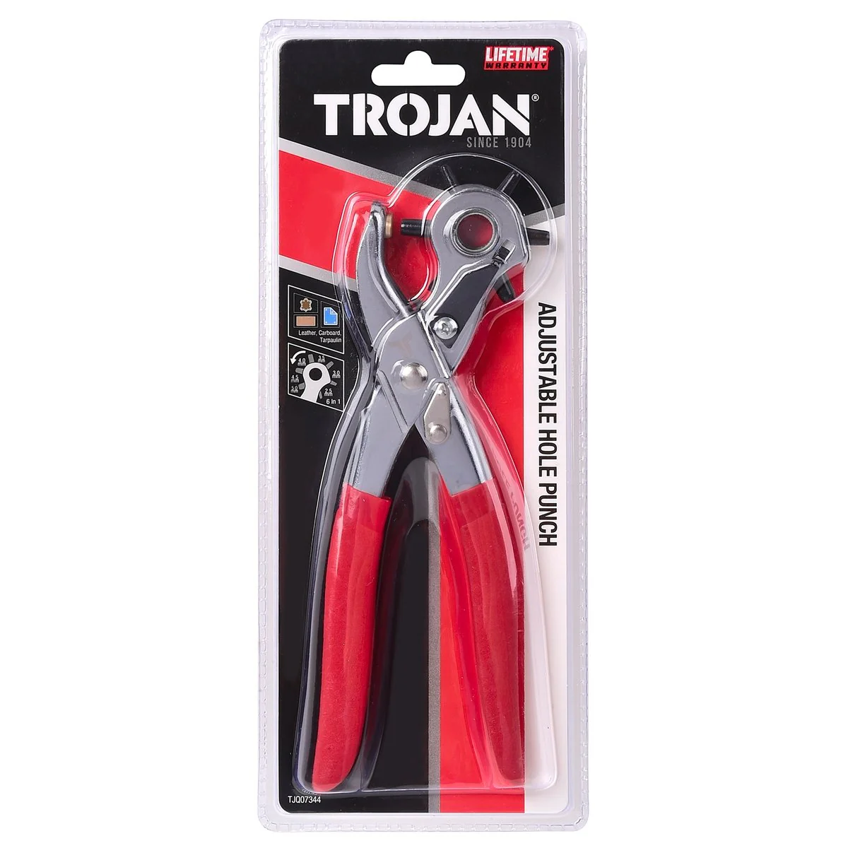 Trojan Adjustable Hole Punch - 2.5mm to 5.0mm - Cardboard, Leather, Tarpaulins - Image 4