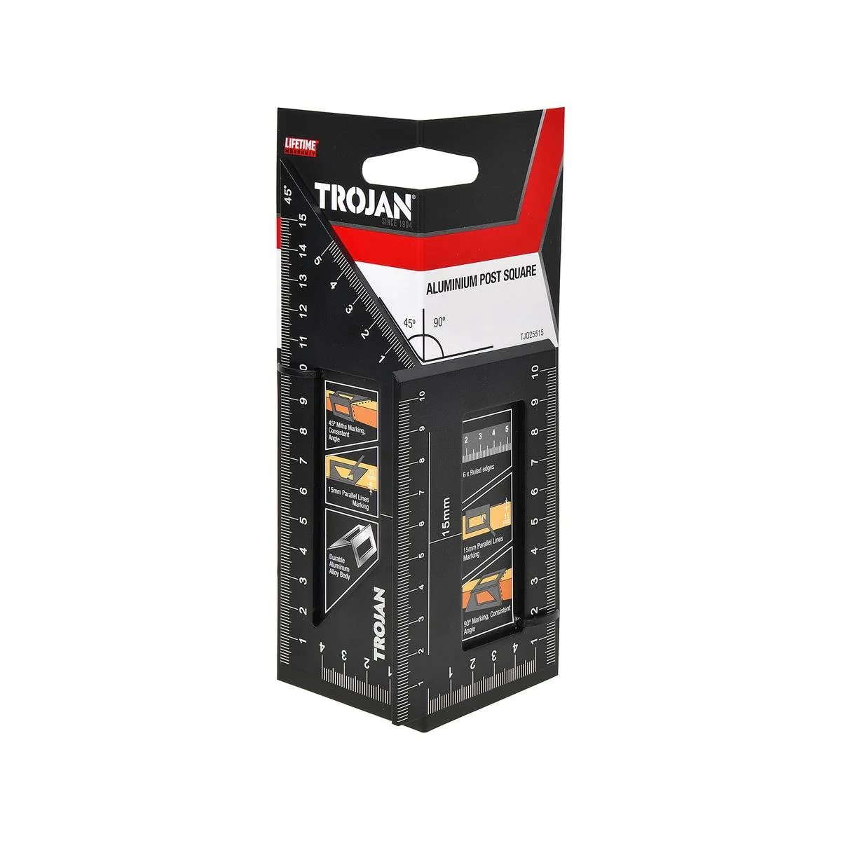Trojan Aluminium Post Square - 90mm x 195mm - Durable Measuring Tool