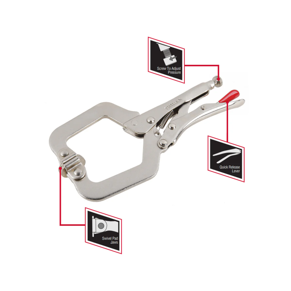 Trojan C Clamp Locking Pliers - 280mm - Ideal for Welding - Image 2