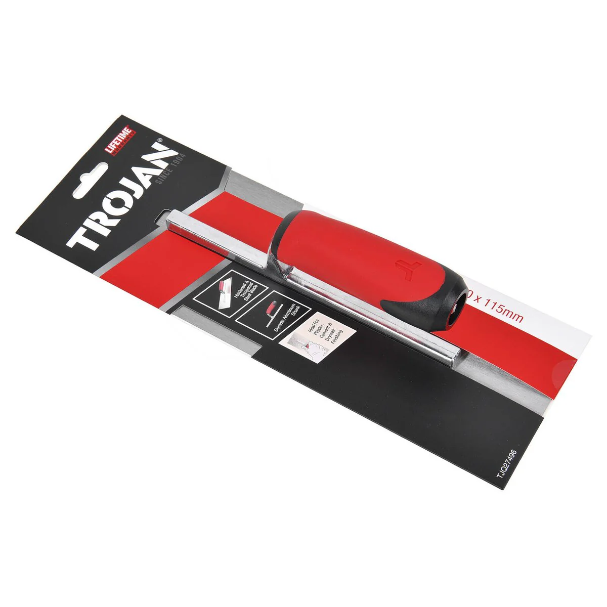 Trojan Finishing Trowel 330 x 115mm - Steel Blade - Ergonomic Grip - Image 3