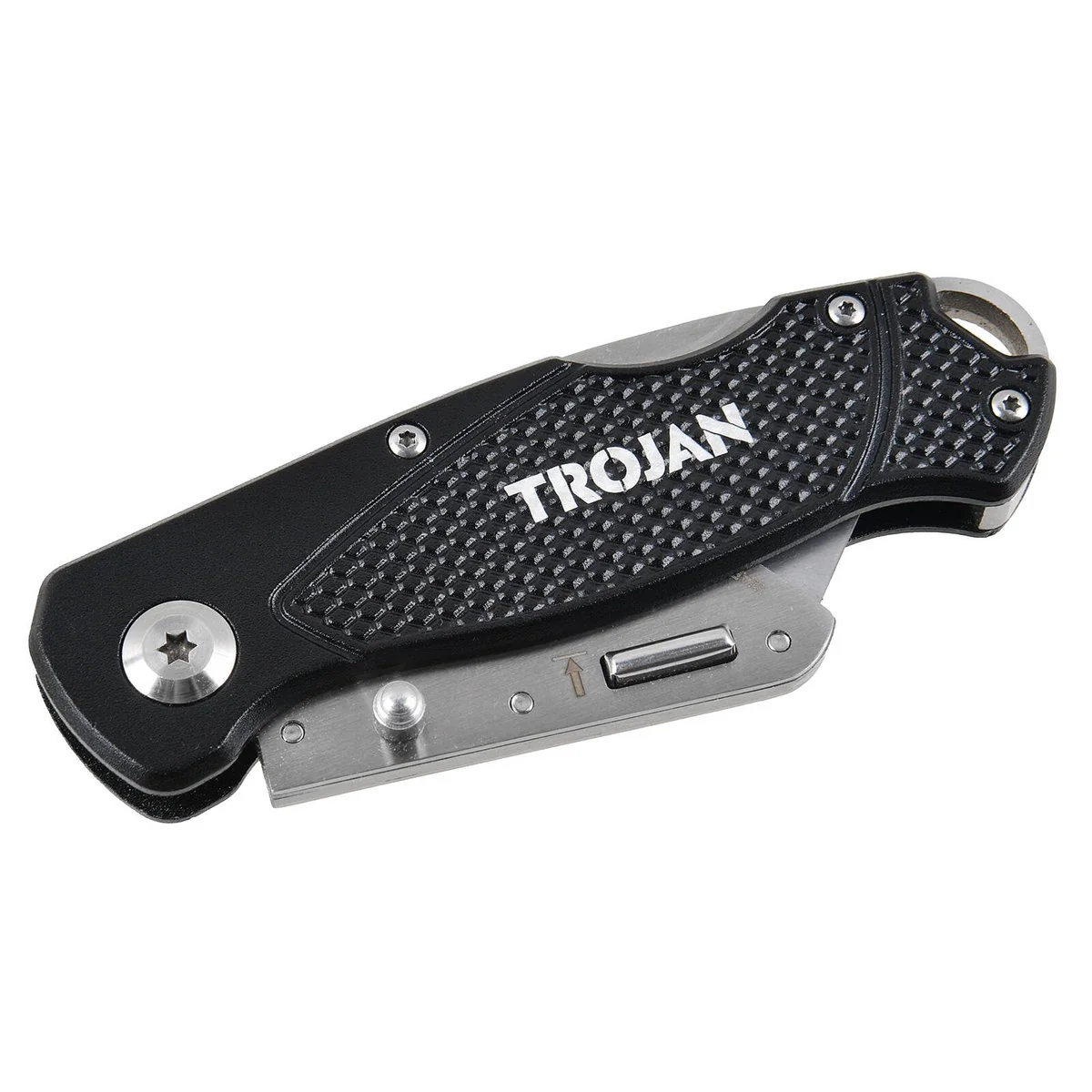 Trojan Folding Utility Knife - Compact Design - 5x SK5 Steel Blades - 150mm x 25mm x 190mm - Image 3