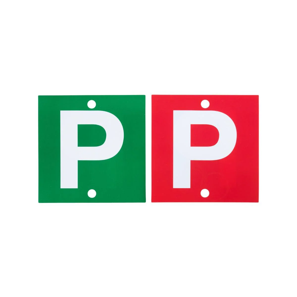 Trojan Green P Red P Plates - 2 Pack - 150mm x 50mm - VIC WA Compliance