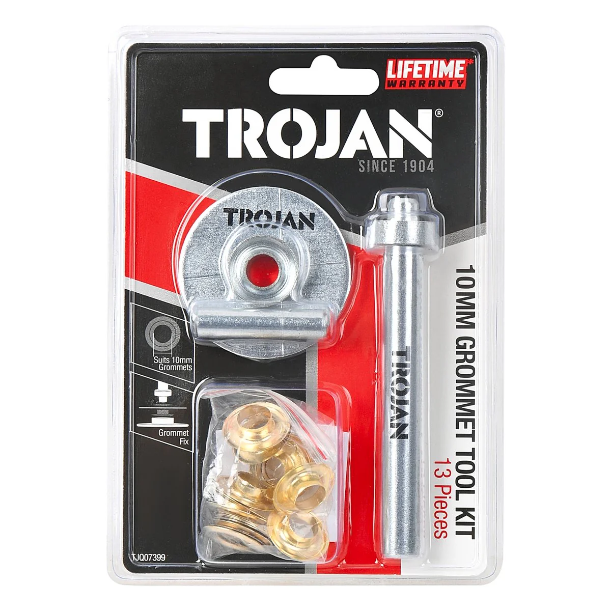 Trojan Grommet Tool Kit - 10mm - Includes Hole Cutter & Punch - Image 3