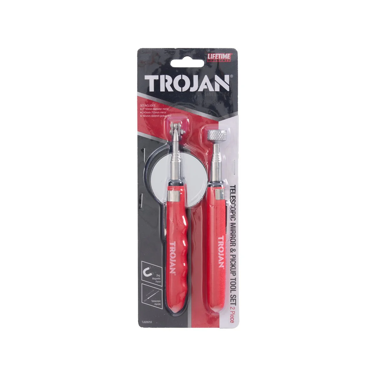 Trojan Telescopic Mirror and Pick Up Set - 50mm x 240-700mm - 2kg Magnetic Force - Image 2