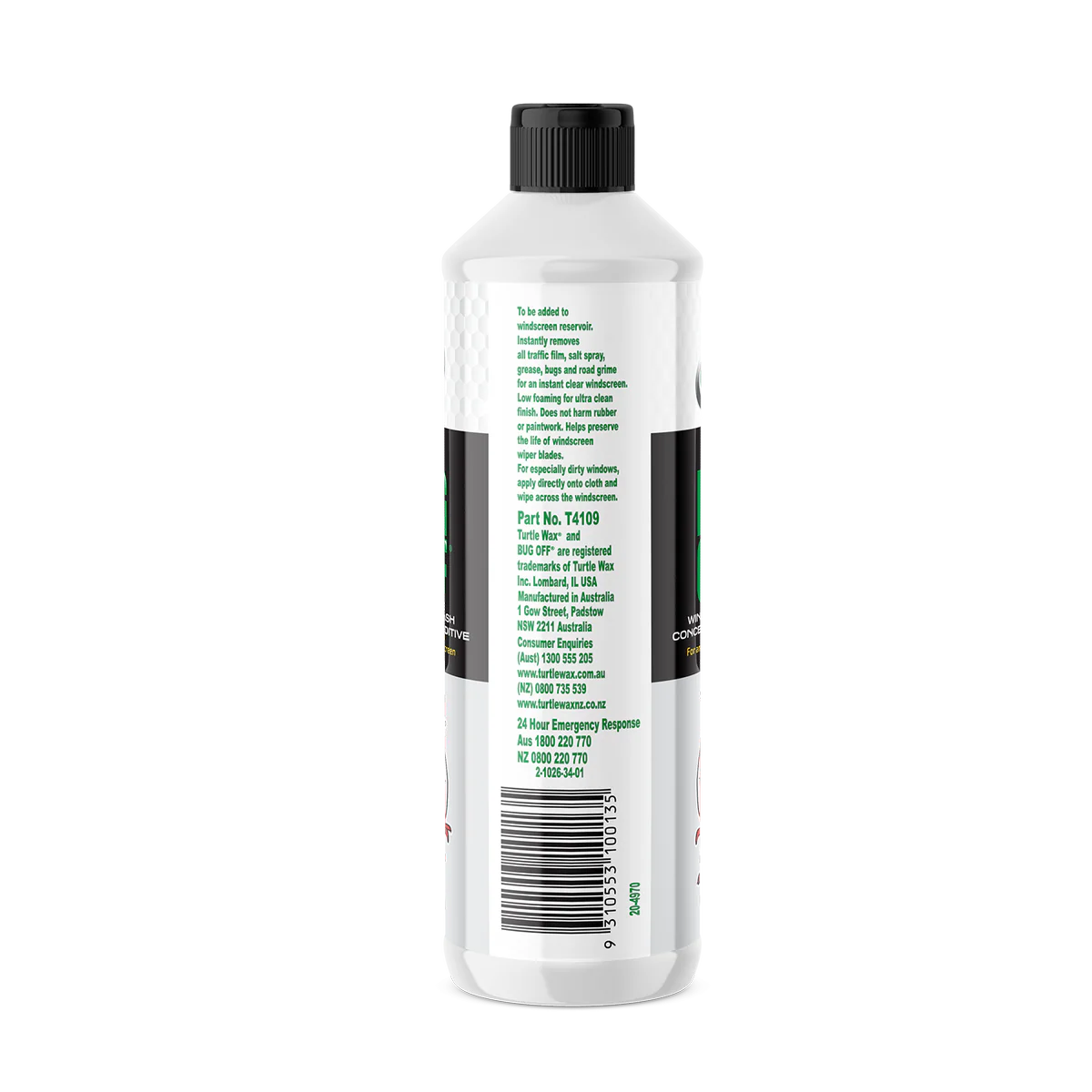 Turtle Wax Bug Off Windscreen Wash - 500ml - Low Foaming Formula - Image 2
