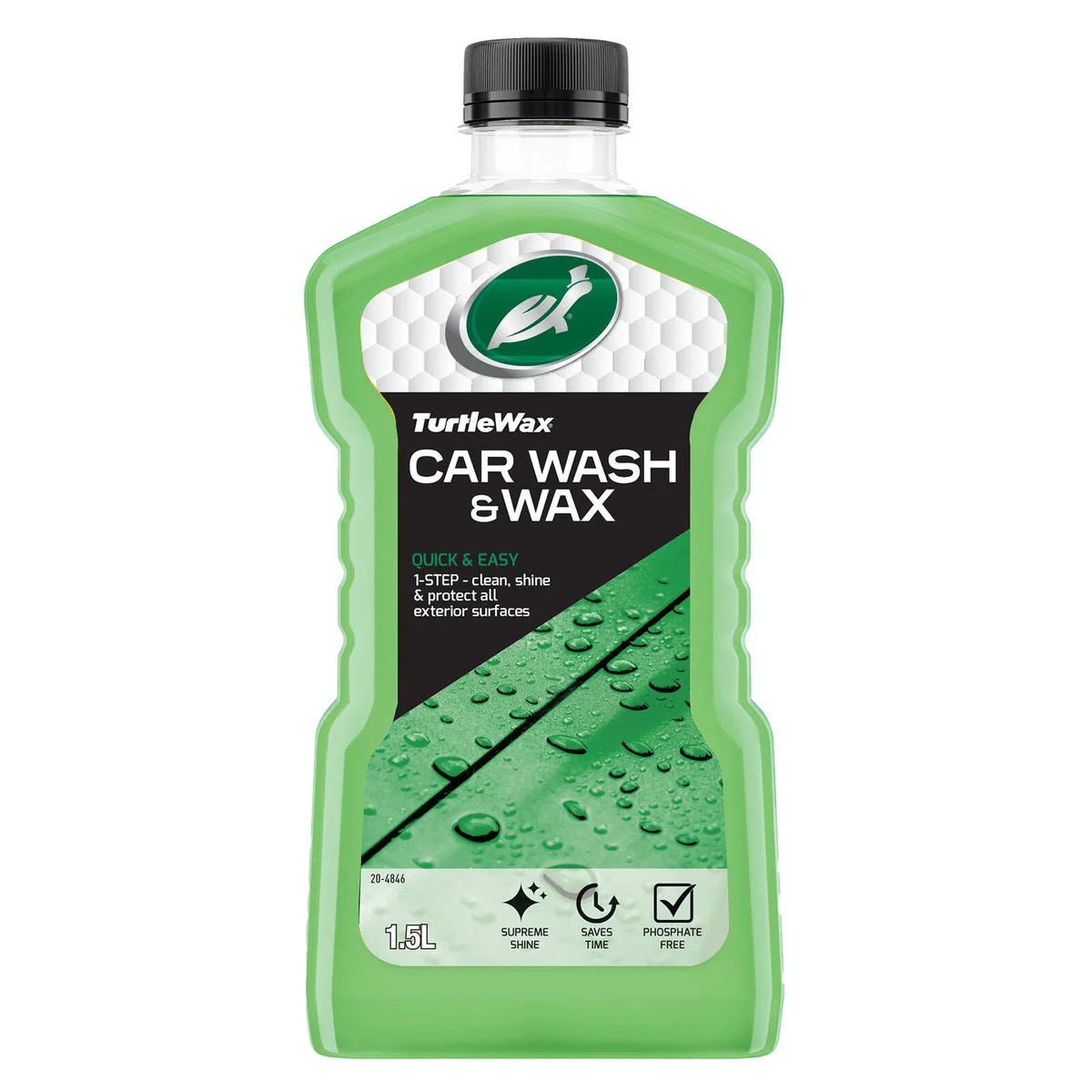 Turtle Wax Car Wash Wax - 1.5L Concentrated Liquid - Clear - Protects & Shines