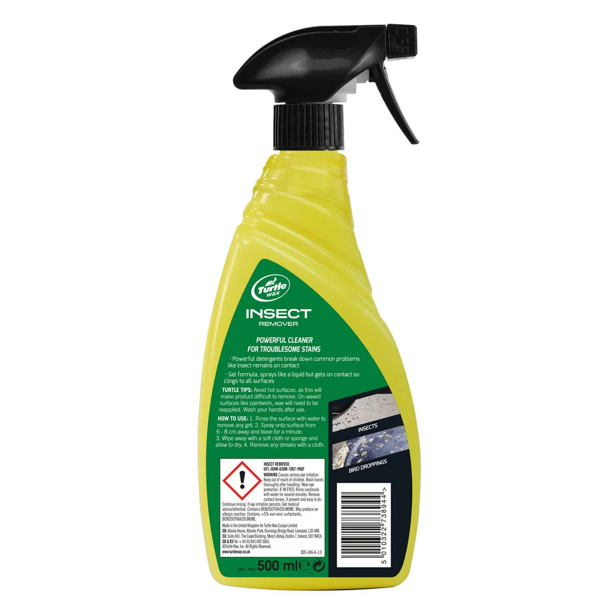 Turtle Wax Insect Remover - 500ml - Effective Stain Removal - Safe on All Surfaces - Image 2
