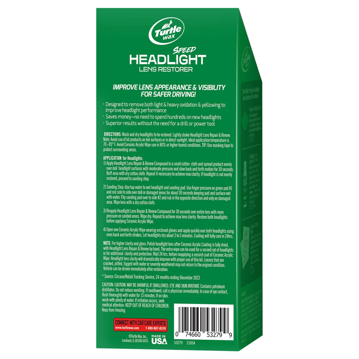 Turtle Wax Speed Headlight Lens Restorer Kit - 76mm x 167mm x 48mm - Clarity & Protection - Image 2