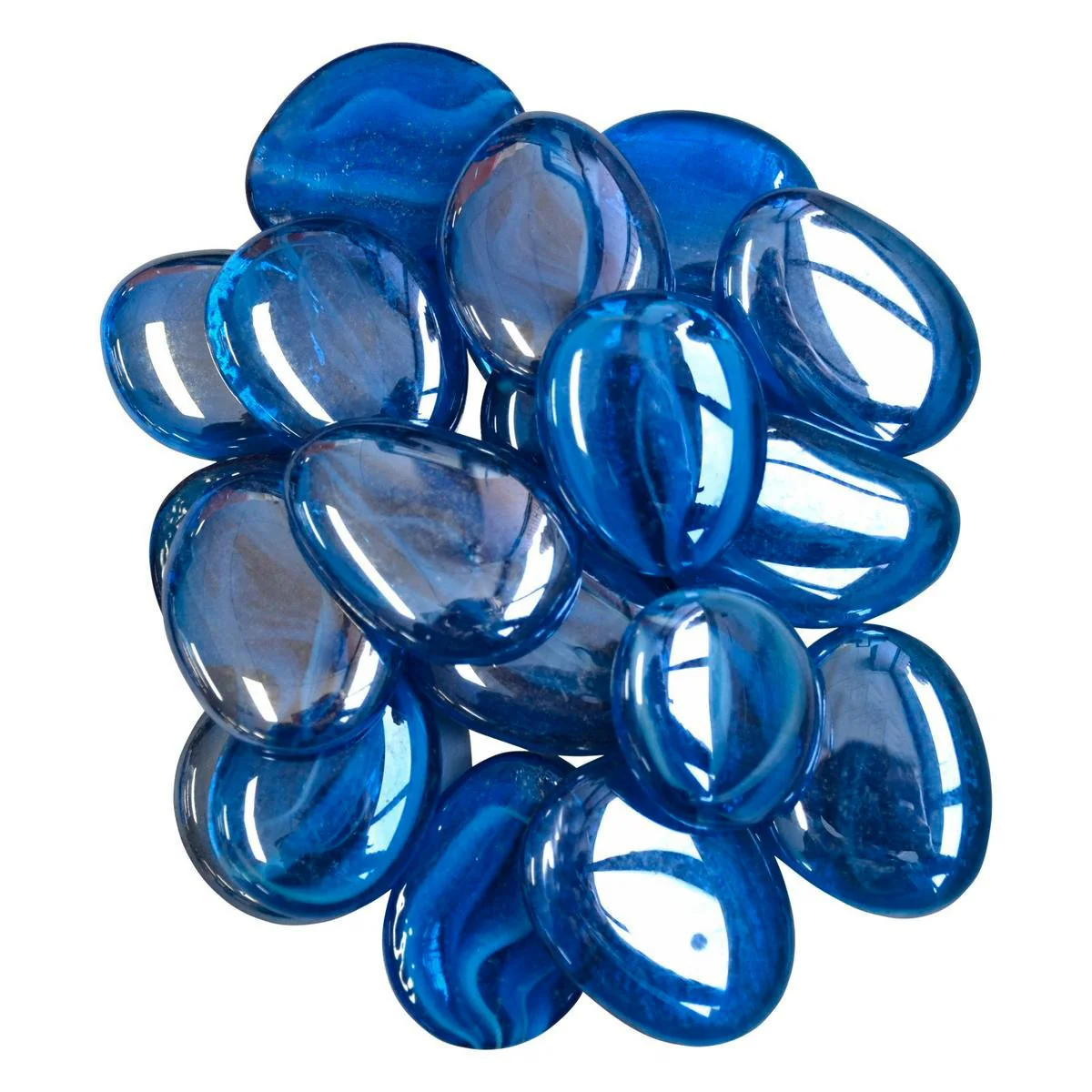 Tuscan Path Aqua Glass Decorative Pebbles 1kg 45mm 50mm Indoor Outdoor