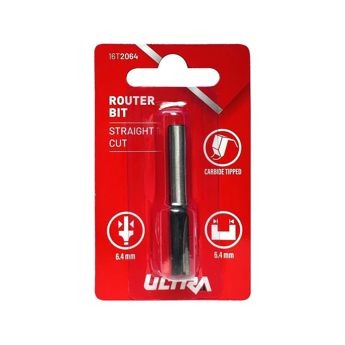 Ultra Router Bit - 6.4mm - Tungsten Carbide - Durable Straight Cutter