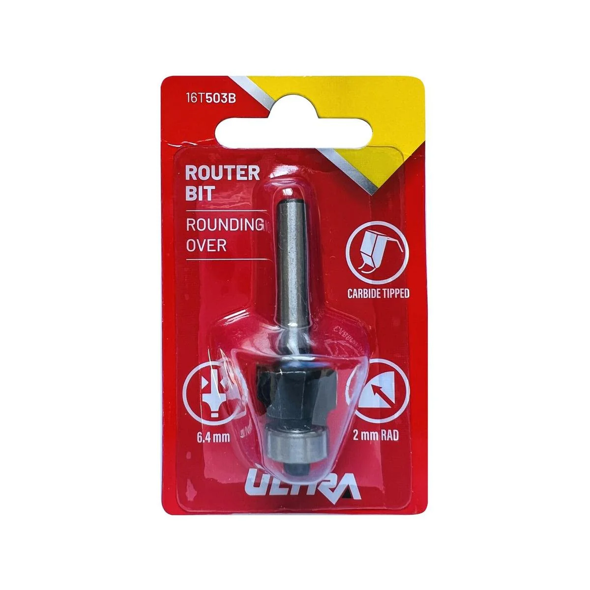 Ultra Router Bit - Rounding Over 2mm Radius - 1/4 Inch Shaft - Durable