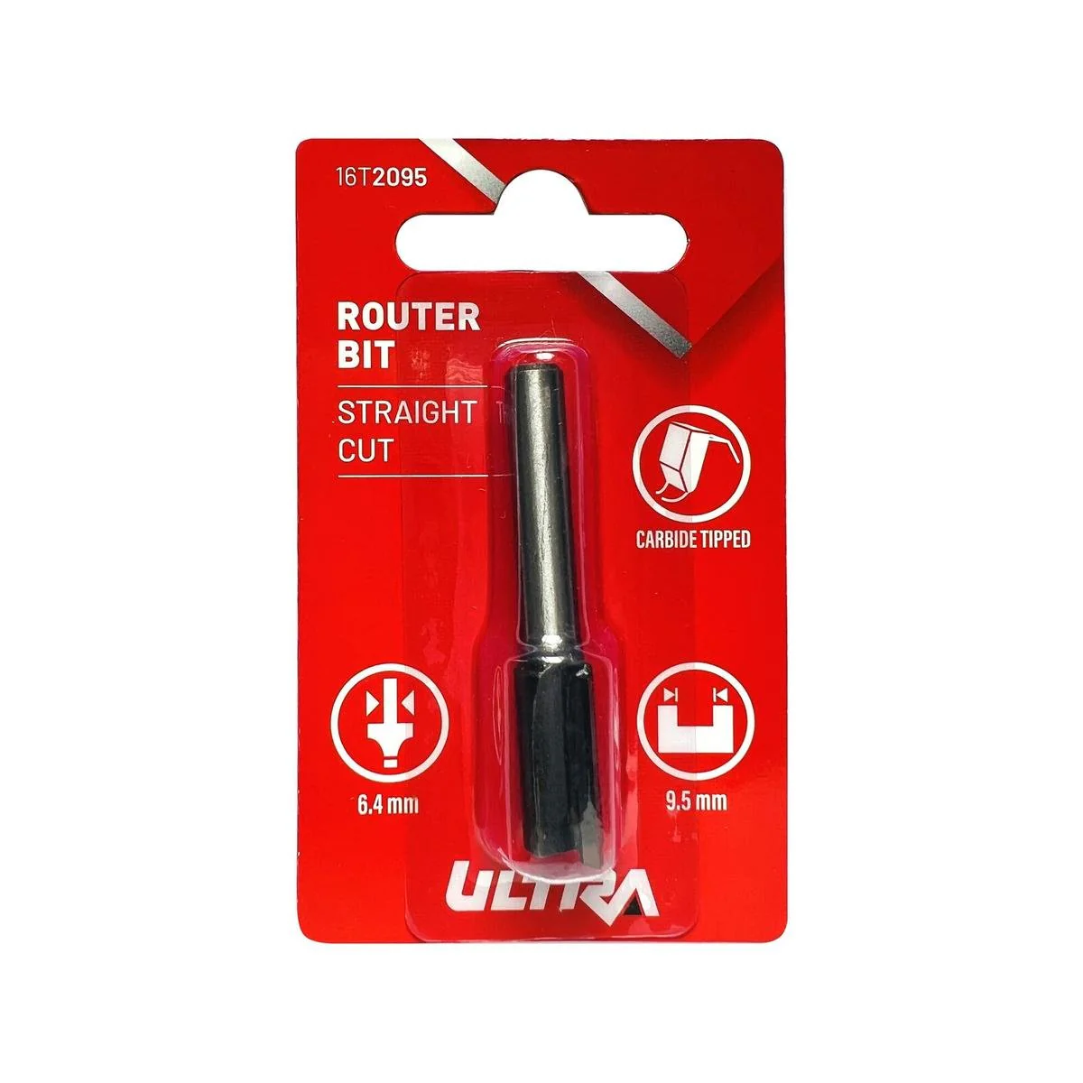 Ultra Router Bit - Straight 9.5mm - Tungsten Carbide - Durable