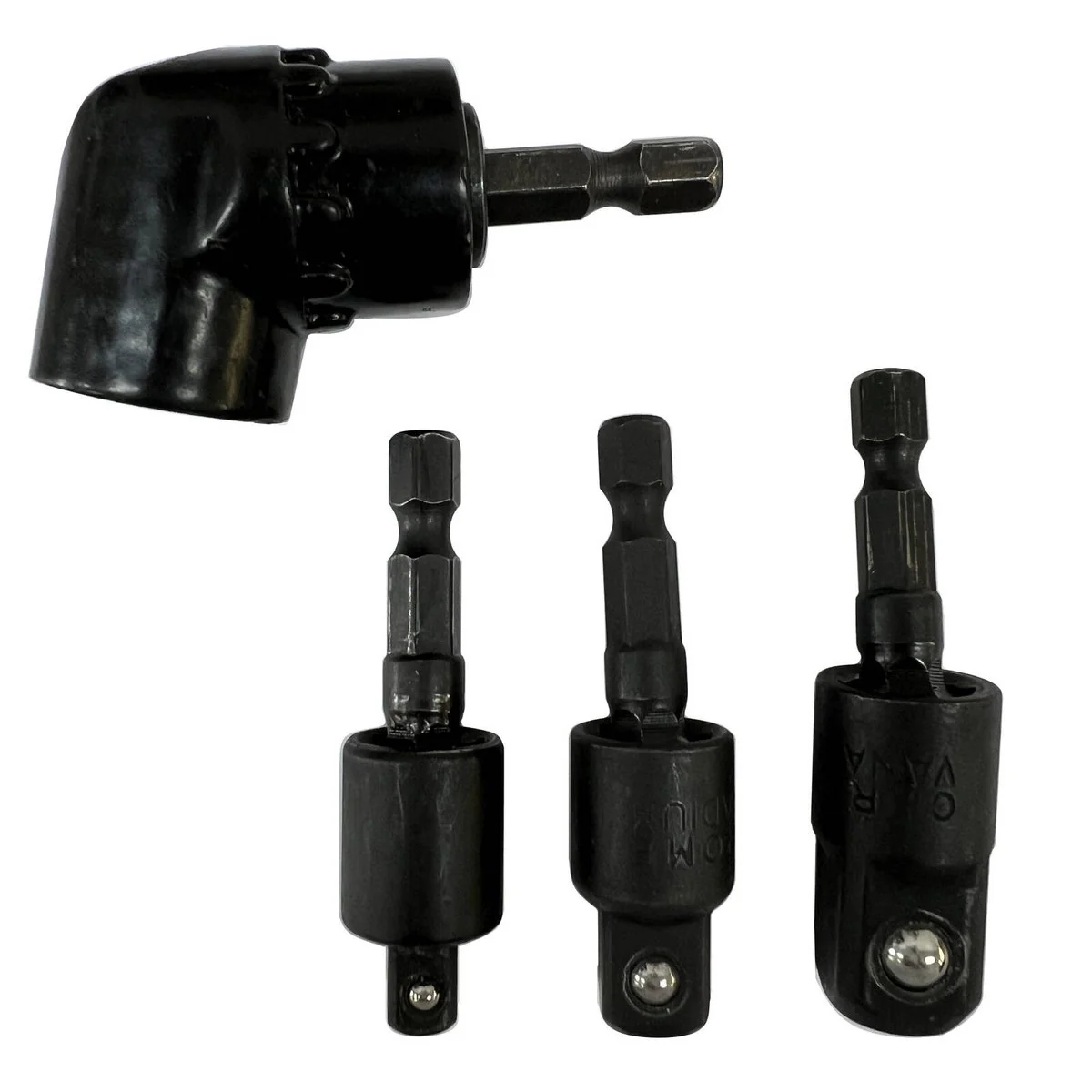 Ultra Tuff Angle Driver & Adjustable Socket Adaptor Kit - 105-Degree - Black - Image 2