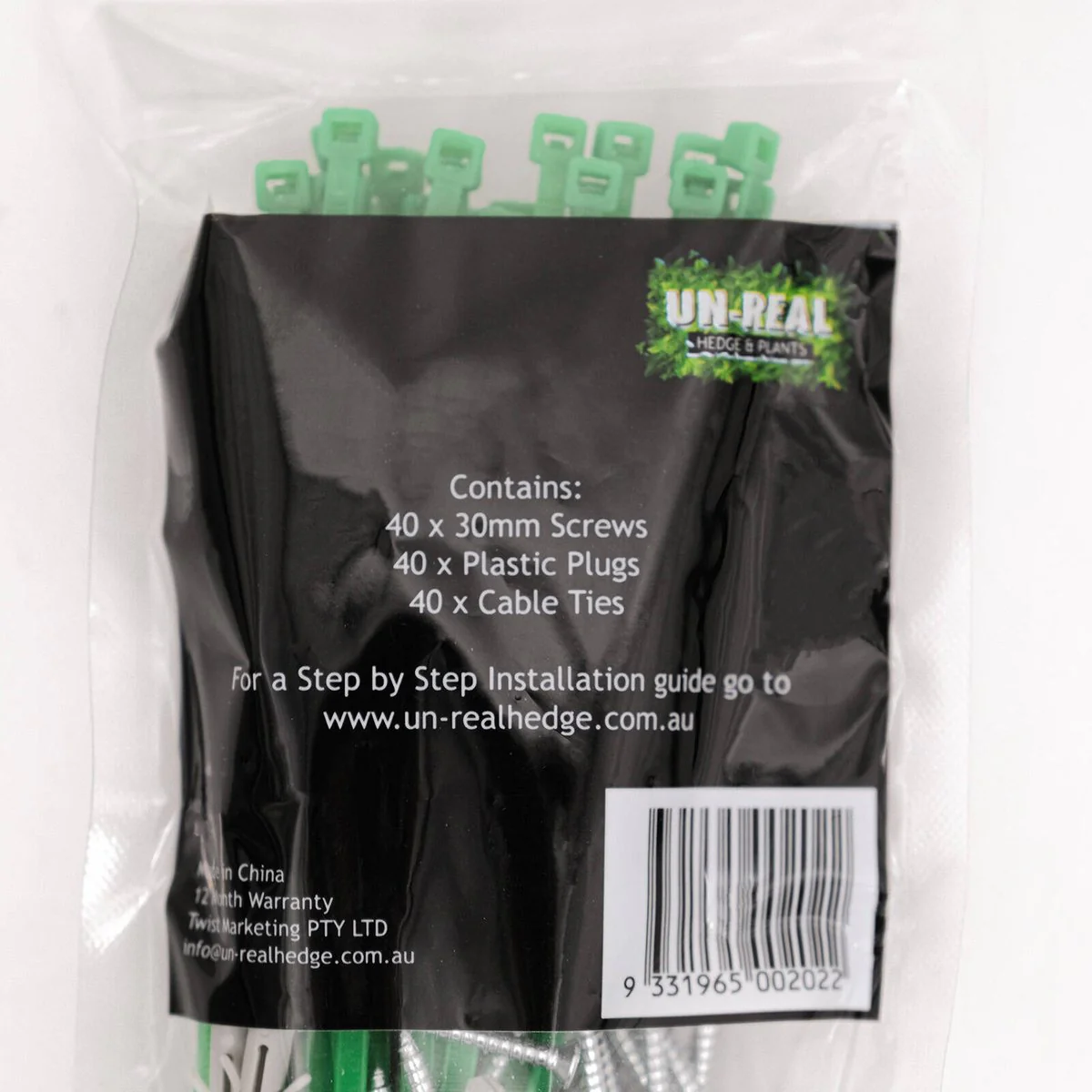 Un Real Hedge Tile Installation Kit - 25cm - Plastic - Easy Install - Image 2