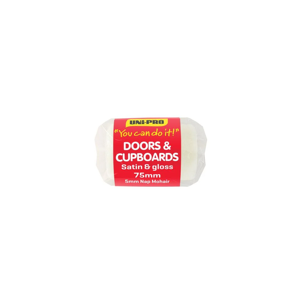Uni Pro 75mm 6mm Nap Door Trim Roller Cover Synthetic Mohair Smooth Finish