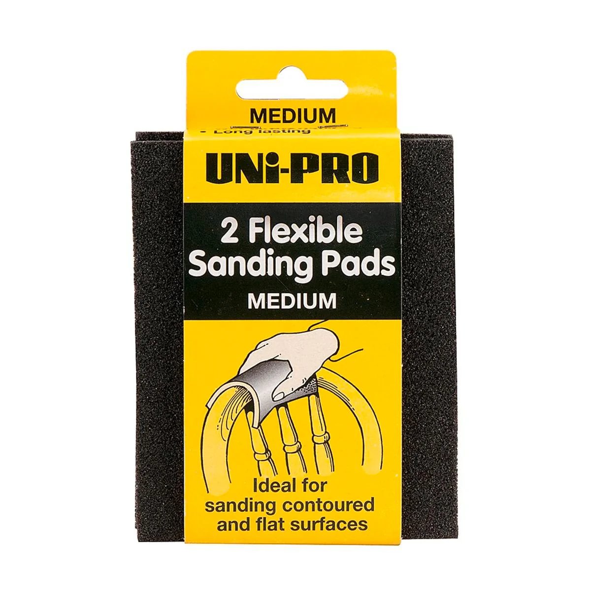 Uni Pro Medium Sanding Pad - 145mm Foam - Long Lasting - Washable