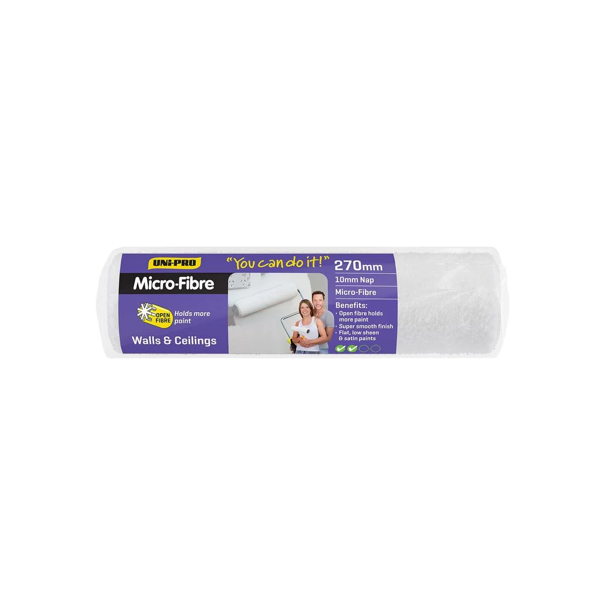 Uni Pro Microfibre Roller Cover 270mm 10mm Nap Ultra Smooth Finish