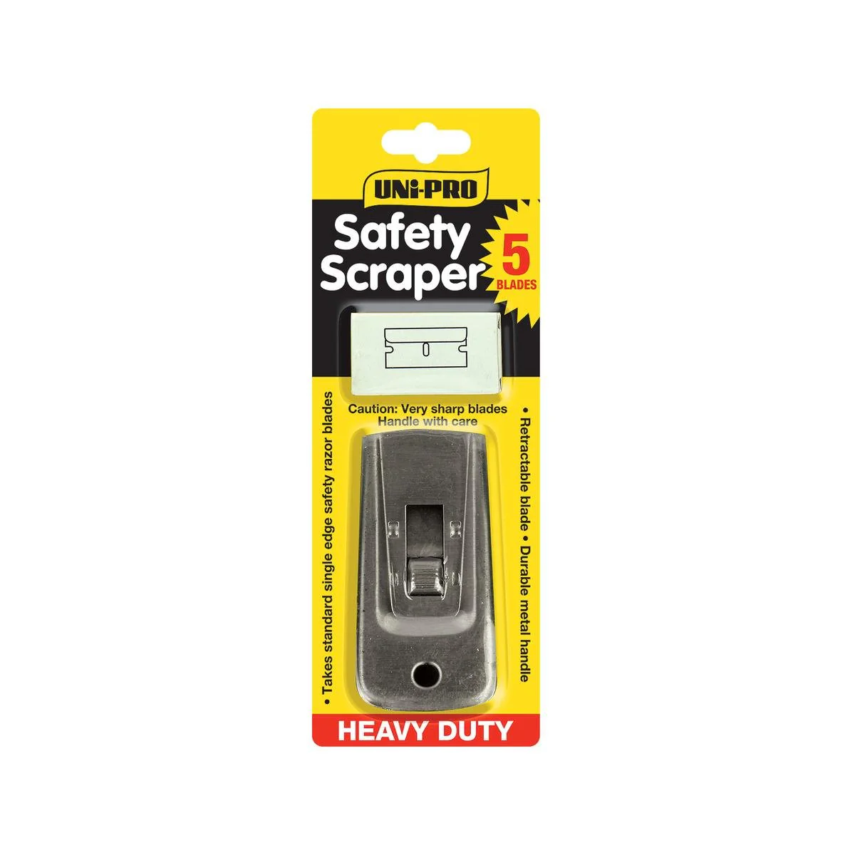 Uni Pro Safety Scraper - 5 Blades - Metal - Heavy Duty