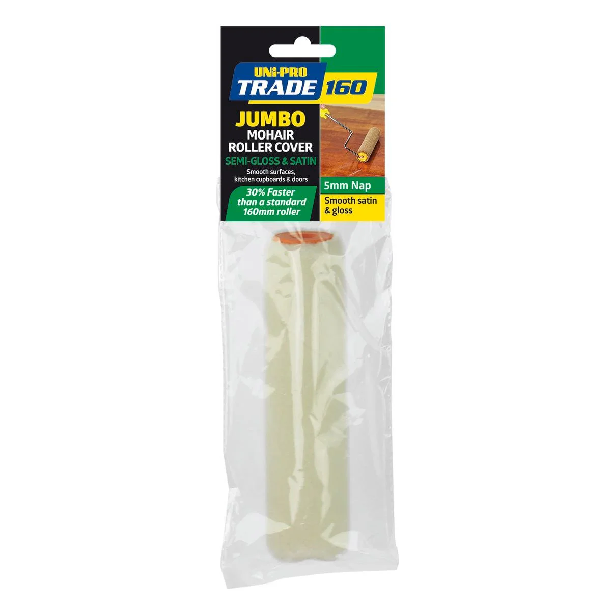 Uni Pro Trade Jumbo Gloss Roller Sleeve 160mm Mohair 5mm Nap