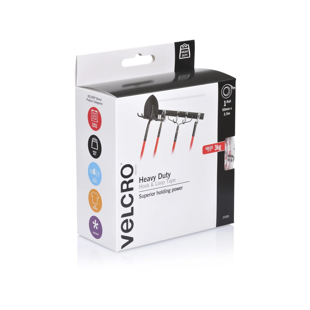 Velcro Brand Heavy Duty Tape - 50mm x 2.5m - Nylon - Peel and Stick - Image 5