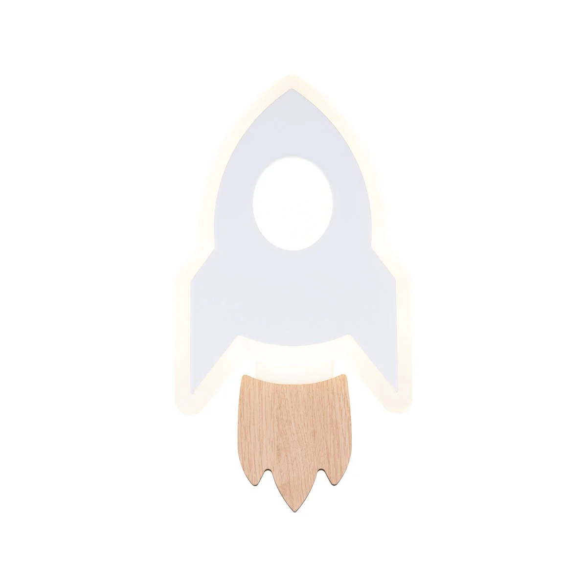 Verve Bailey Rocket LED Wall Light - Kids Room - 125mm x 240mm - Soft Glow - Image 2