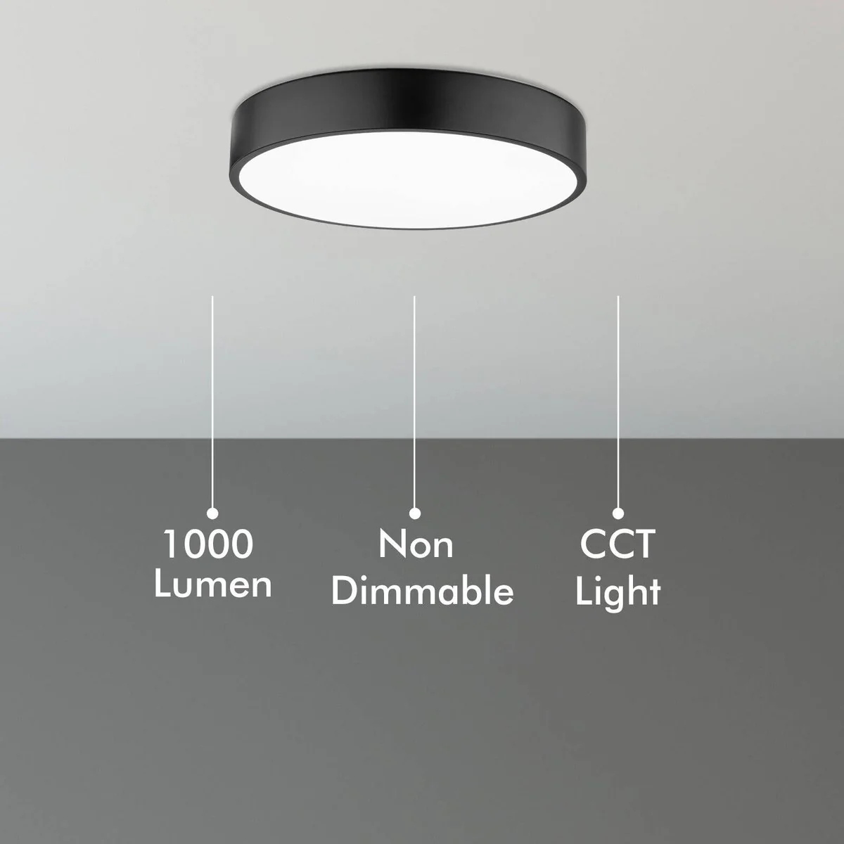 Verve Design 18W 30cm Black Dina CCT LED Ceiling Light - Selectable Color Temp - Image 4
