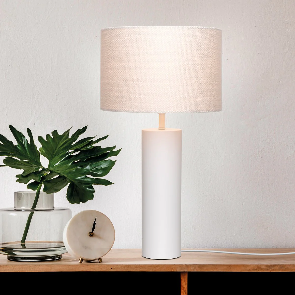 Verve Design 42cm Sierra Lamp Base - Matte White - Indoor Use - Corrosion Resistant - Image 3