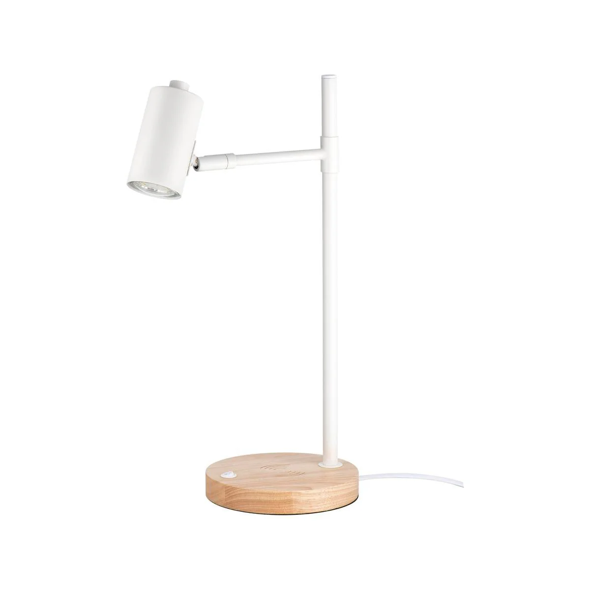 Verve Design Amari Desk Lamp - Wireless Charging - 160mm x 435mm - Matt White