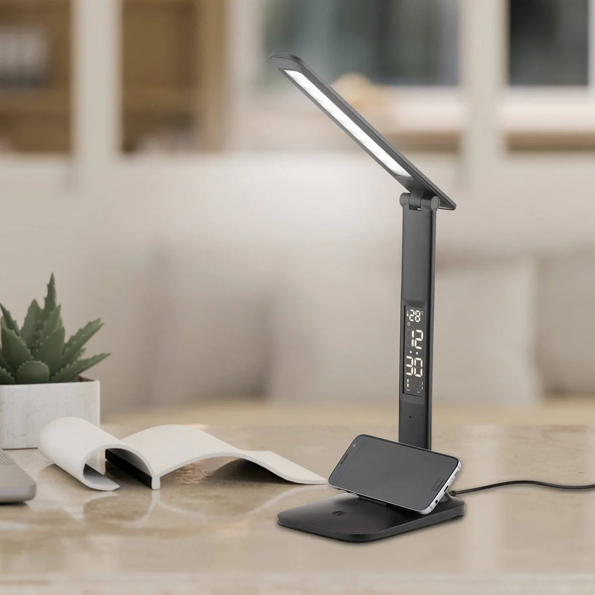 Verve Design Black Alyx Task Lamp - LED - 3.9W - Adjustable Height - USB Powered - Image 4