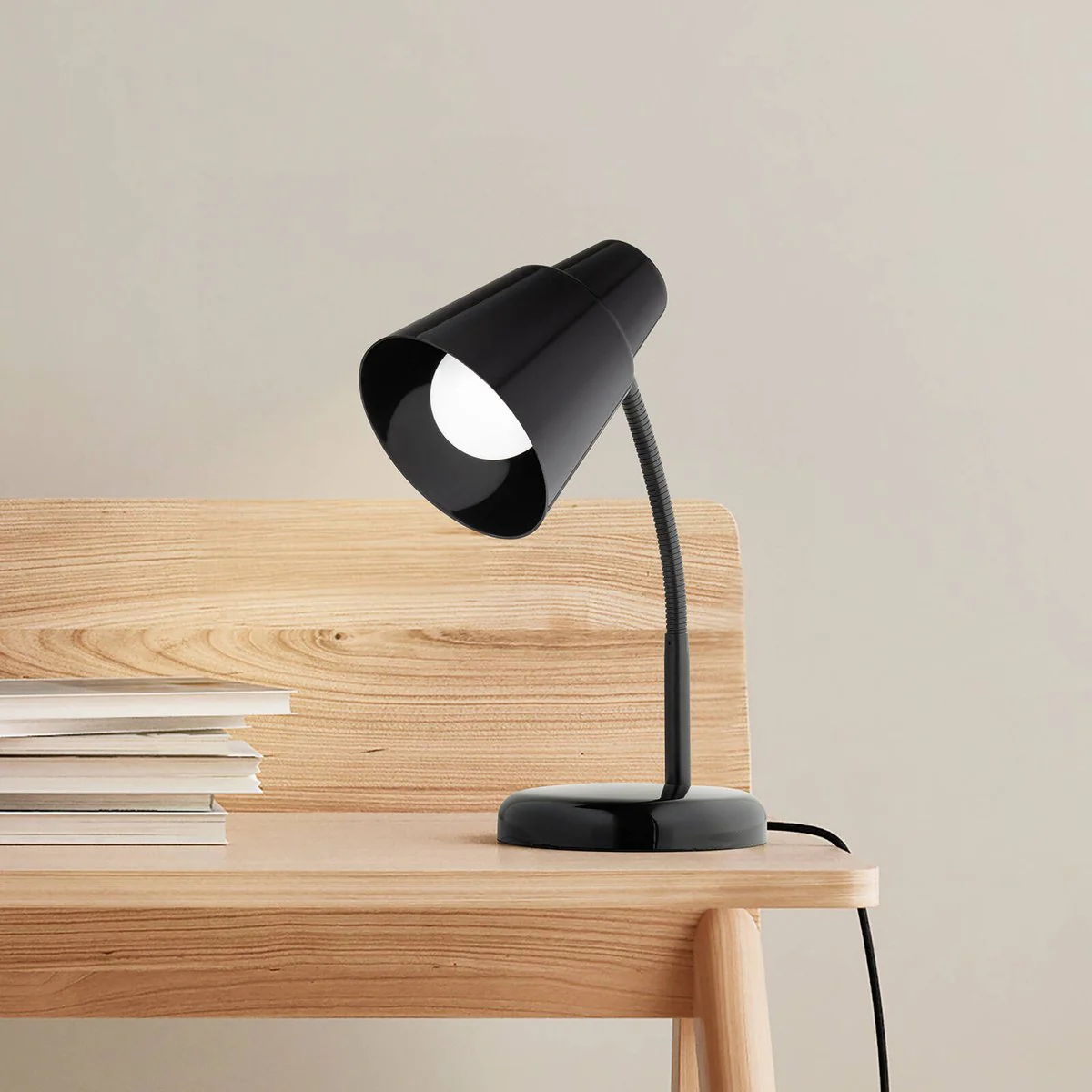 Verve Design Black Brylee Desk Lamp - Adjustable Gooseneck - 135mm x 340mm - Image 5