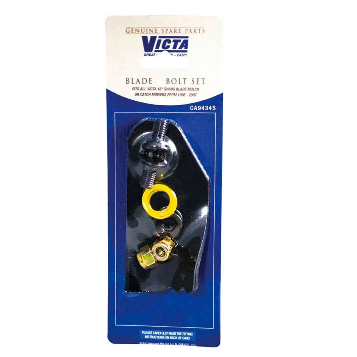 Victa 18" Mower Swing Blade and Bolt Set - Metal - Reliable Performance
