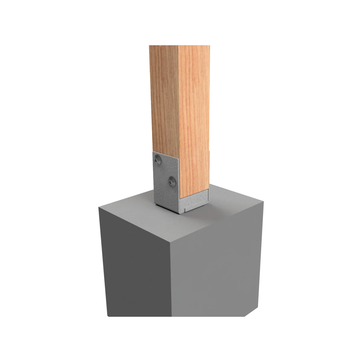 Vuepro Bolt Down Post Support - 90mm - Galvanised - Durable Connection - Image 2