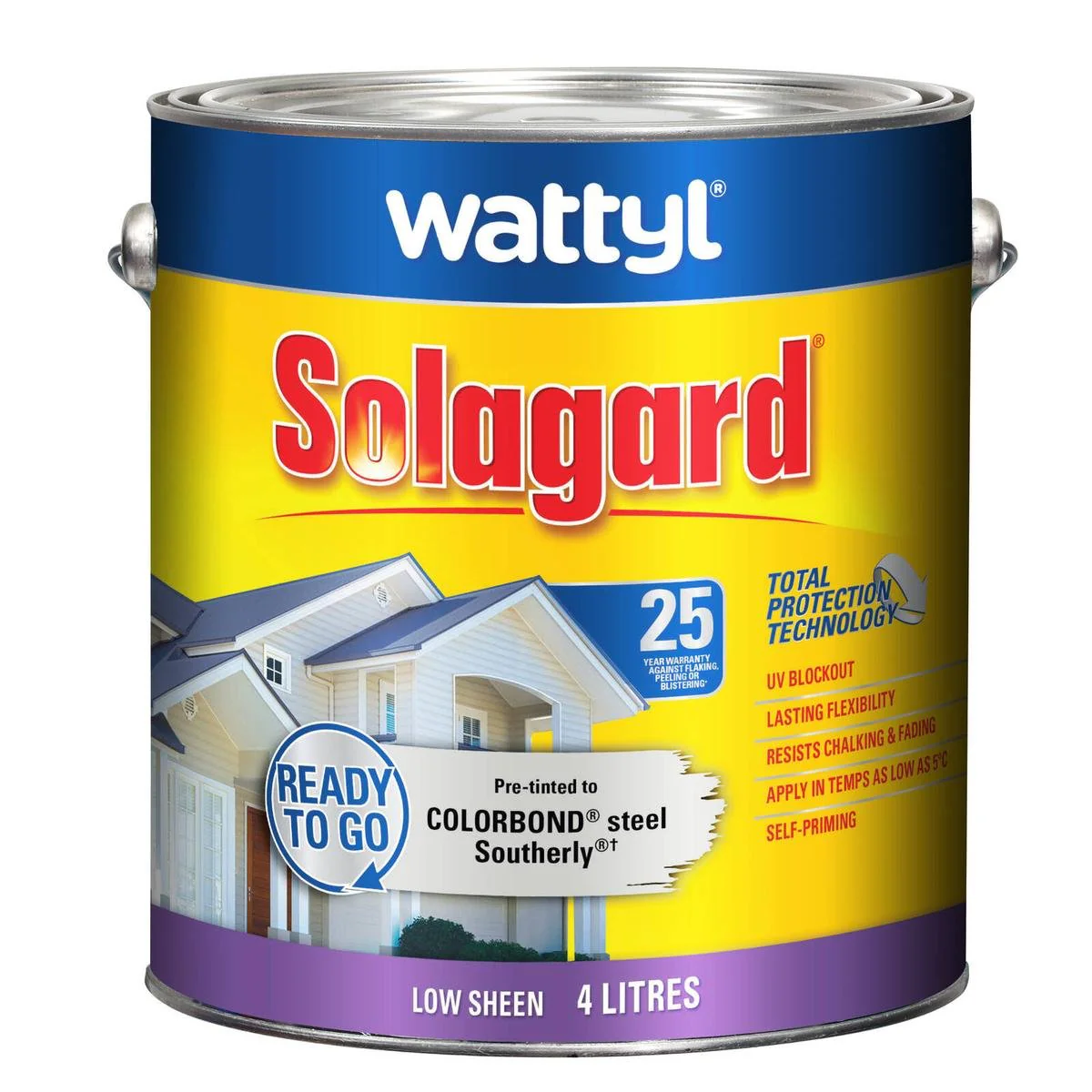 Wattyl 4L Pre Tinted Southerly Low Sheen Exterior Paint - 4L - UV Protection