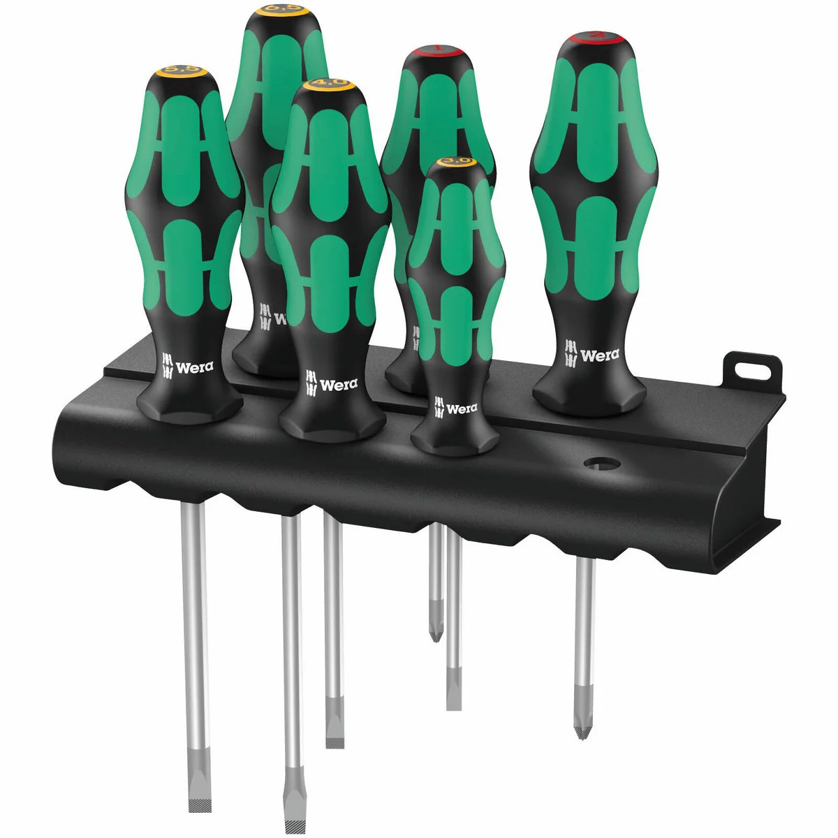 Wera 6 Piece 334 6 Screwdriver Set - Ergonomic Handles - 285mm x 210mm