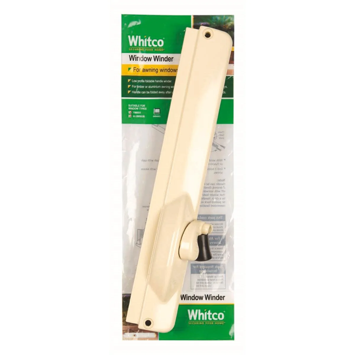 Whitco Primrose Non Lockable Window Winder - 1 Pack - Zinc Diecast